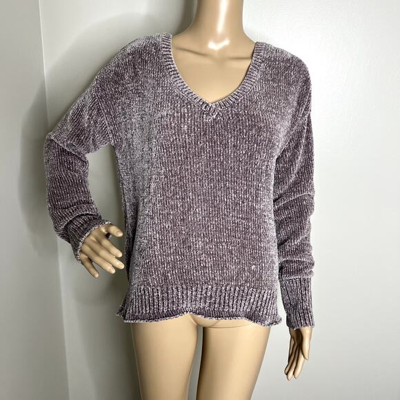 Mudd Purple Chenille V Neck Sweater - Picture 8 of 8